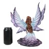 Ebros Gift Large Whimsical Purple Rose Fairy With Large Leaf