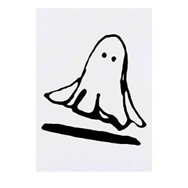 'Ghost' Temporary Tattoo - Water Resistant, Skin-Safe, Non-Toxic Transfer (TO00045412)