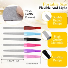 6 Piece Nail Files Natural Nails Set, Double-Sided Nail Files for Manicure and Pedicure Nail Files Nail File Small Nail Files for Gel Nails Black and White