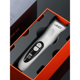 JUCI Hair Salon Professional Rechargeable / Plug-in LCD Display Hair Clipper - White