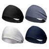 OneOther Full Cold Mesh Sports Wide Headband Headband White