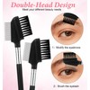 Small Eyelash Comb, 3Pcs Metal Teeth Lash Separator & Eyebrow