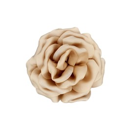 Dainty Satin Rose Flower Brooches Lapel Pins Delicate Elegant Fabric Flowers Brooch Pin for Women Flower Corsage for Wedding Party Accessories Jewelry Gifts100mm (Khaki)