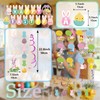 45 Pcs Happy Easter Banners Garland Easter Decorations for Office