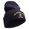 US Marine Corps Veteran Logo Embroidered 12 Inch Solid Knit