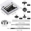 TLKKUE 50 Sets Leather Snap Fasteners Kit 10mm Black Metal