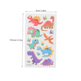 VICASKY 20 Sheets Dinosaur Temporary for Cartoon Stickers for Dinosaur Party Decorations Creative and Art for Arms Legs and Back