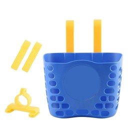 Kids Bike Basket Cute Hollowed Kid's Bicycle Front Handlebar Plastic Basket Kids Bicycle Basket for Girls & Boys Bike, 19x13x14.5cm 1PC Dark Blue Kids Bike Basket Bike Accessories for Girls Bicycle H
