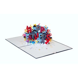 3D Fathers Day Pop Up Card, Pop Up Happy Fathers Day Card, For Father, Husband, Grandfather, Anyone, All Occasion - Includes Envelope and Removable Note Tag (Size 20x15 in – Happy Father’s Day)