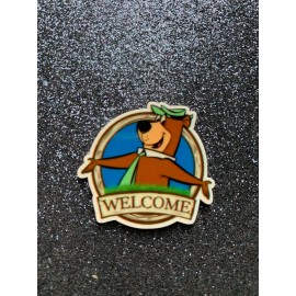 5pc. Yogi Bear and Boo, Planar Resin Flatback, Cabochon, Bow Center, Flat Back