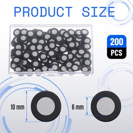 Kingdder 200 Pcs 3D Magnetic Tracking Dot for Scanner Scanning Reference Point Marker Diffuse Reflection Positioning Targets for 3D Scanning (Inner 6.0 mm Outer 10 mm)