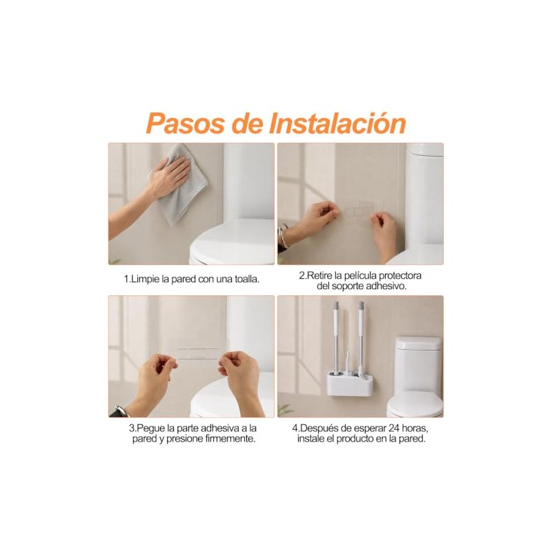 4 En 1 Cepillo para Baño, Cepillo para Taza de