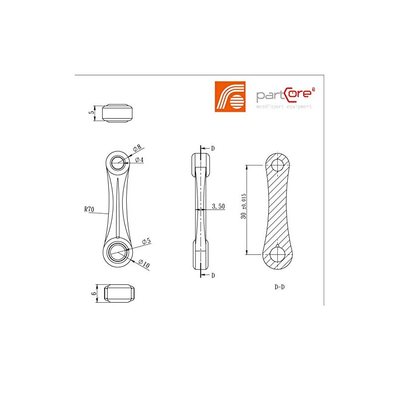FORCE Engine Replacement Connecting Rod 21 Nitro Motor CR2106