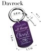 Davrock Catholic Gifts Cross Keychain Inspirational Religious Scripture Gifts with