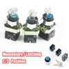 Latching Push Button Switch, 2 Position 22mm Self-locking Switch Lock