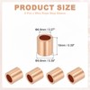 uxcell 1/4"(6mm) Wire Rope Stop Sleeve, Copper Crimping Loops Sleeve