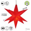 Luminous Star 3D Red 12 Prongs for Hanging Diameter 11