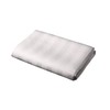 White Satin Stripe Shower Curtain Polyester Fabric - VARIOUS SIZES