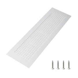 MY MIRONEY 11.81" x 3.15" Silver Rectangle Return Air Vent Cover Aluminum Alloy Ventilation Cover Decorative Air Vent Cover Grille Hardware Accessories for Cabinet Shoe, Wall, Ceiling