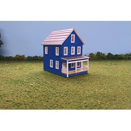 Train Time Laser N Scale 20th Avenue Two Story House Building Kit