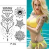 6 Sheets Feather Tattoos Mandala Tattoos Hand Tattoo Set Kira