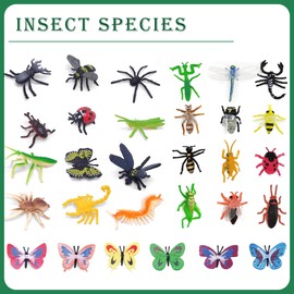 YZXODN 102 Pack Mini Bug Toys, Realistic Insect Toys Figures for Kids,Fake Plastic Bugs for Education Themed Insect Party, Classroom Reward, Gardening Decoration
