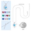 Qings Topaz December Birthstone Necklace - Blue Heart Crescent Moon