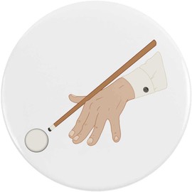 Azeeda 77mm 'Snooker-Spielerhand' Pin Knopf-Abzeichen (BB00145463)