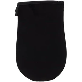 Guante Bronceador Negro de Franela y Esponja Borde Recto Aplicación Uniforme de Loción, al Tacto, Ayuda a Distribuir Aceite Acabado