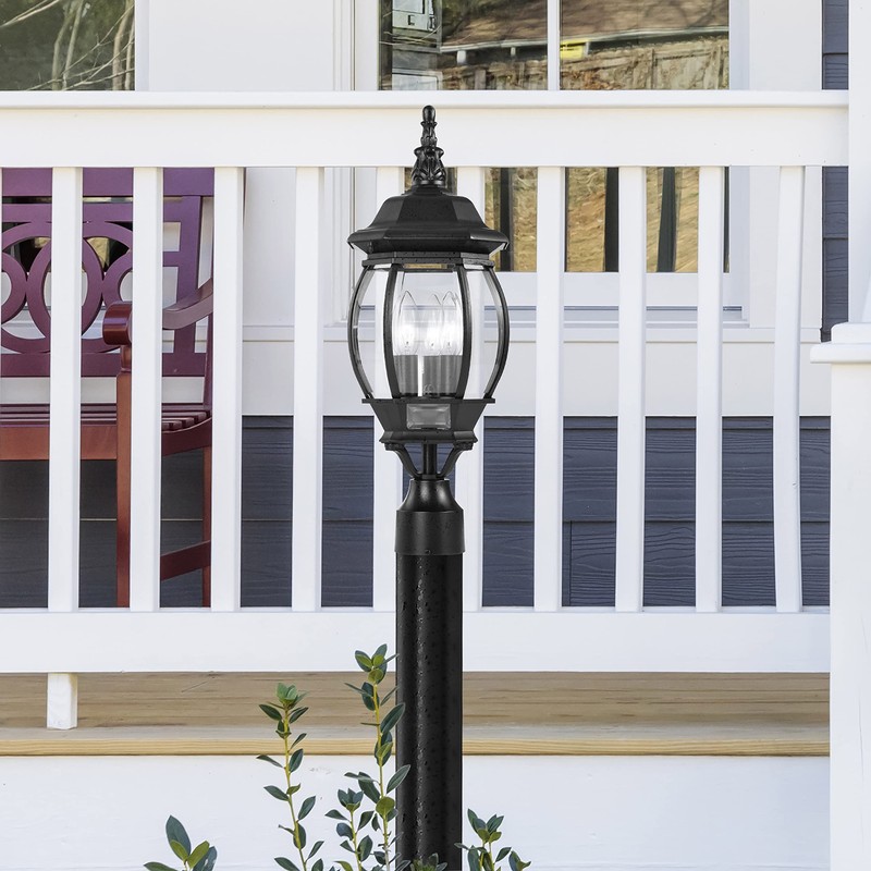 Nuvo 3 Light - 21 in. Post Lantern - Clear