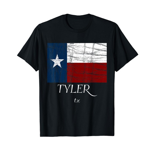 TYLER TX - Distressed Flag, Vintage Texas Tee T-Shirt