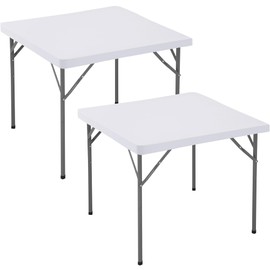 Enjoyidea - Mantel ajustable de elastano de 24 x 24 pulgadas, paquete de 2, color blanco