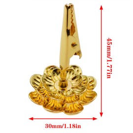 sunnates 2 PCS Incense Holder Clip 45x30mm Incense Match Holder Clip Spiral Coil Incense Burner Holder with Lotus Base for Home Decoration