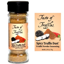 Truffle Dust® Seasoning, Truffle & Mushrooms Powder Seasoning, Truffle Gourmet Food Condiments Vegan and Vegetarian Friendly (Spicy Black Truffle, 2.47oz (70g))