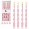 Pastel Candlesticks Spiral Taper Candles,Gedengni Unscented Candle Stick Long Tapered