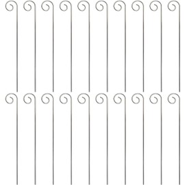 20 Pcs Silver 20cm Plant Label Hooks Garden Markers Stake Plant Label Holder Hanger Plant Sign Stake Rustproof Deformed Garden Plant Sign Hooks Hanging Rods for Flower, Planter