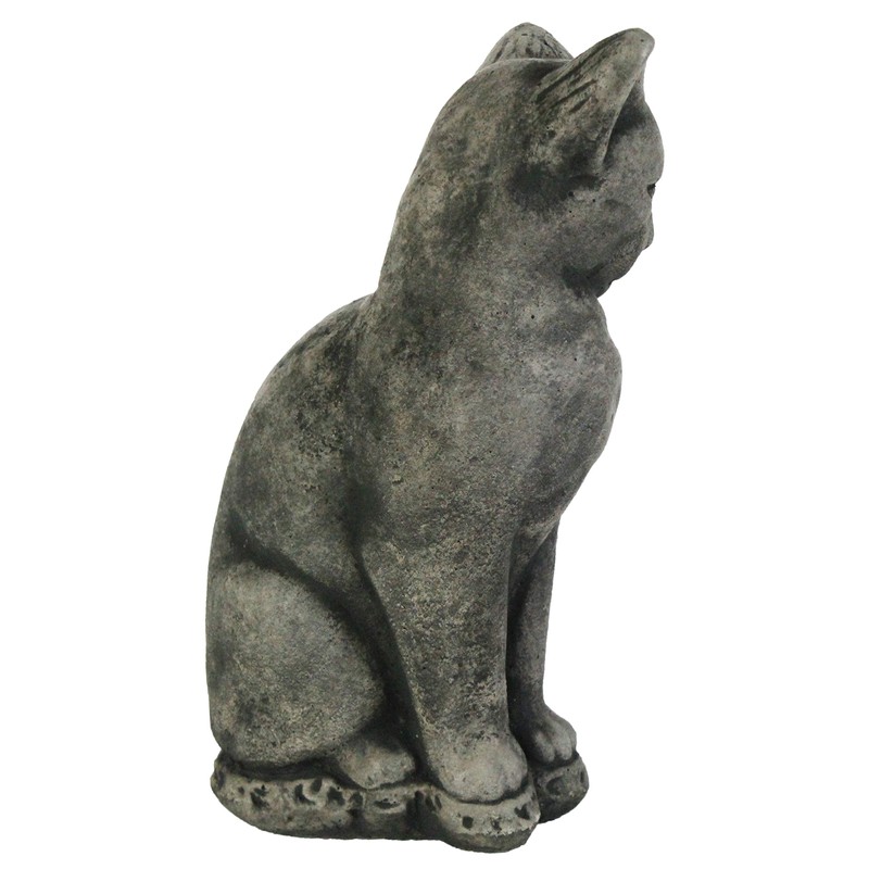 Siamese Concrete Cat Statue Kitty Cement Sculpture Cat Figure for