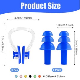 6 Pack Waterproof Swimming Nose Clips Suitable for both Adults and Children and are suitable for both swimmers and beginners.