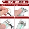 Sourcing Map Stainless Steel Worm Gear Hose Clamp, Adjustable 2/5"-