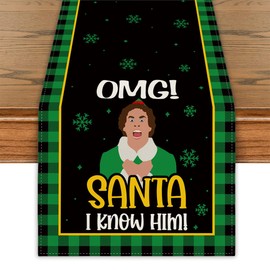 Christmas Vacation Table Runner Funny Christmas Table Cover Griswold Family Cousin Eddie Christmas Decor New Year Xmas Decor Christmas Vacation Decorations for Home Party