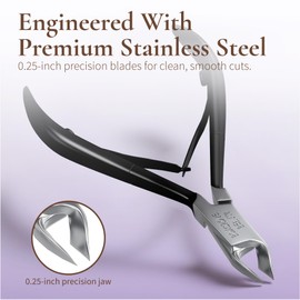 Professional Cuticle Cutter Stainless Steel Cuticle Nippers with Sharp Blades and Double Spring Cuticle Clippers - Nail Cuticle Trimmer Tool for Manicure & Pedicure Beauty at Home/Spa/Saloon
