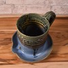 American Handmade Microwave Bacon Cooker by Holman Pottery, Smoky Blue