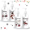 Roowest 4 Pcs Christmas Soap Dispenser 16.9 oz Clear Xmas
