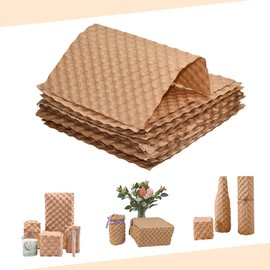 HEKOBAG 100Pcs Paper Bubble Wrap Eco Cushioning Wrap, 29 * 30CM Durable Kraft Bubble Wrap for Moving Bubble Wrap Alternative for Breakables, Packing, Fragile, Shipping, Moving House, Gift