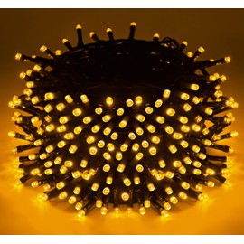 Leruckdite Outdoor String Lights, 1000 LED 328Ft Christmas Light with Remote, 8 Lighting Modes, Powered Plug for Wedding Party Garden Tree Yard Indoor Decorations