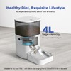 2.4G WiFi Automatic Cat Feeder, 4L Food Dispenser with 10s