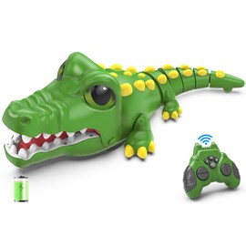 [2025 NEW] Remote Control Crocodile Robot Car | Rechargeable 2.4GHz RC Alligator Toy with Realistic Biting & Roaring Sounds, 3-in-1 Prank Game & Interactive Play, Fun Gift for Boys & Girls Ages 3–10