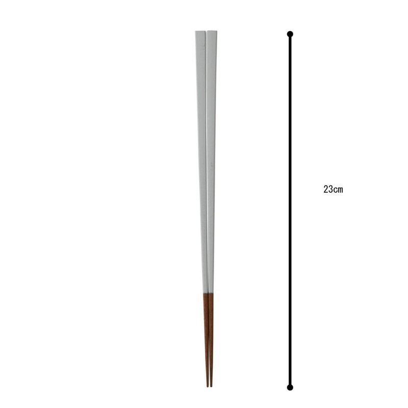 Rikizo R-918845 Chopsticks Cocochi Gray Length 9.1 inches (23 cm),
