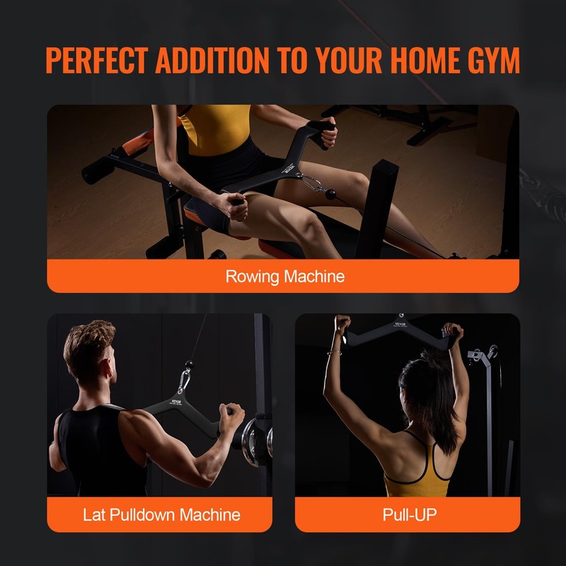 VEVOR LAT Pulldown Attachment, Cable Machine Rowing V-bar Attachment, Tricep