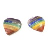 NEWCRYSTALAGE 7 Chakra Bonded Heart Shape Palm Worry Protective Stone